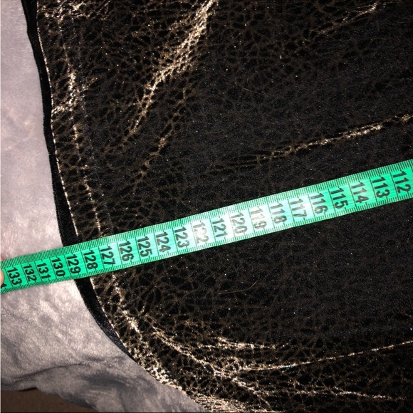 Velvet European black maxi dress with unique triangle print - Picture 11 of 12